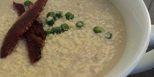 Creamy Roasted Cauliflower-Bacon Soup - BrokeAss Gourmet